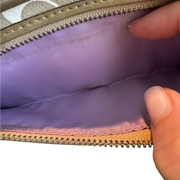 COACH Signature Zip Around Wristlet Wallet - Picture 7 of 14